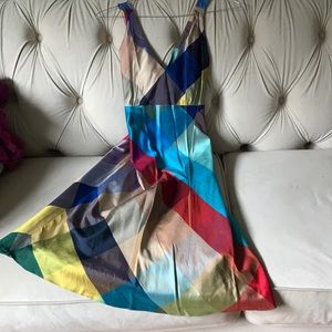 Beautiful fun multicolored large plaid dress